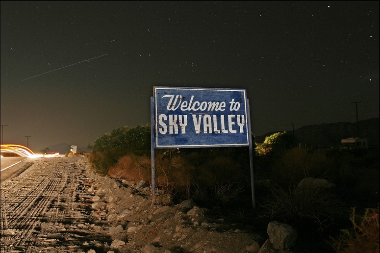 Welcome to Sky Valley at night